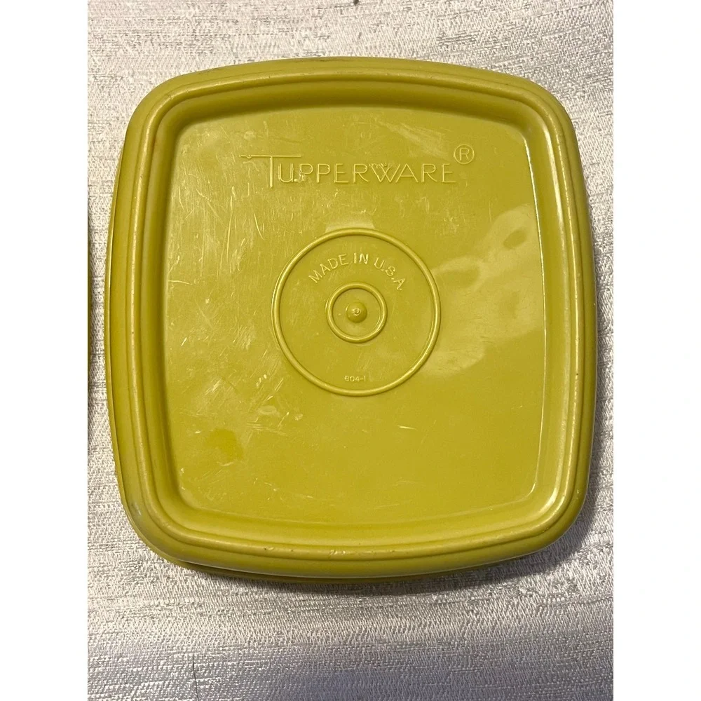 Vintage Tupperware Avocado Green Square Soap Dishes Set of 2